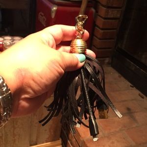 Leather purse hanger phone charger